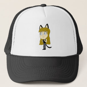 chibi catgirl trucker hat