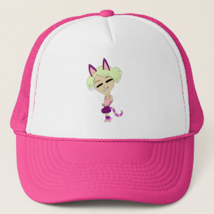 chibi catgirl trucker hat