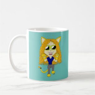 Chibi Catgirl with paws Coffee Mug