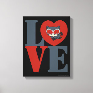 Chibi Catwoman LOVE Canvas Print