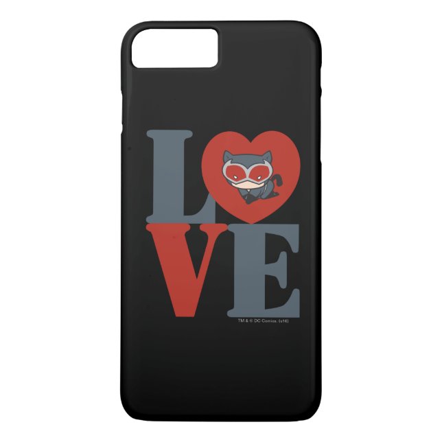 Chibi Catwoman LOVE Case-Mate iPhone Case (Back)