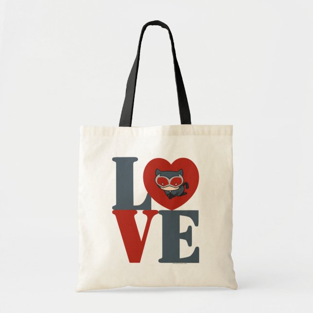 Chibi Catwoman LOVE Tote Bag (Front)