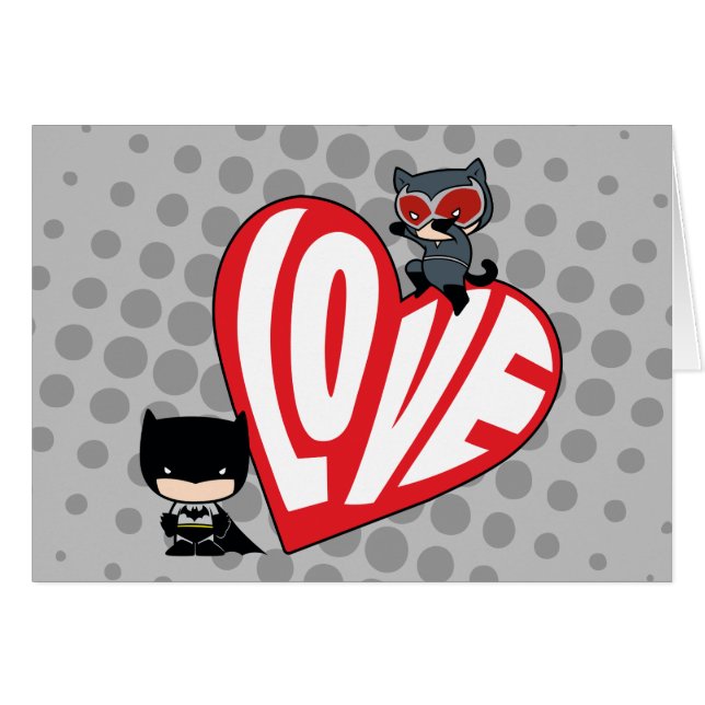 Chibi Catwoman Pounce on Batman (Front Horizontal)