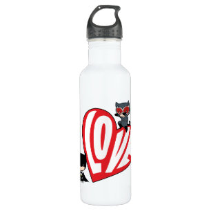 Chibi Catwoman Pounce on Batman 710 Ml Water Bottle