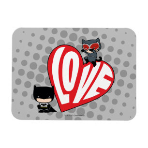 Chibi Catwoman Pounce on Batman Magnet