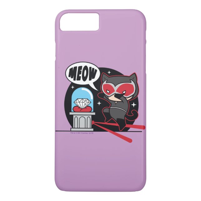 Chibi Catwoman Stealing A Diamond Case-Mate iPhone Case (Back)