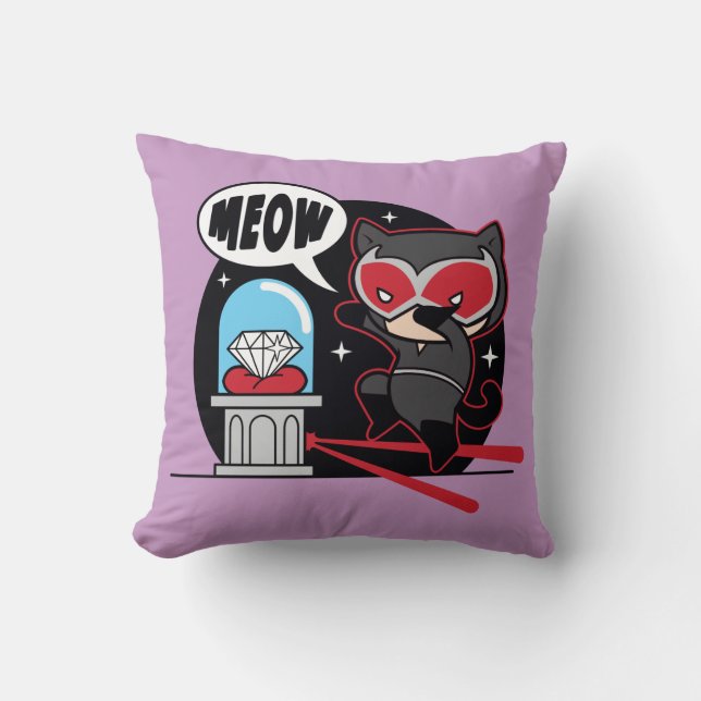 Chibi Catwoman Stealing A Diamond Cushion (Front)