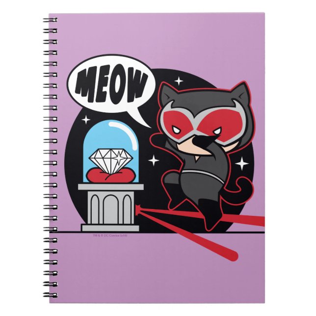 Chibi Catwoman Stealing A Diamond Notebook (Front)