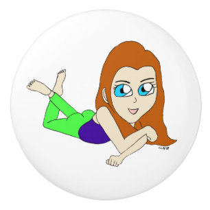 chibi ceramic knob