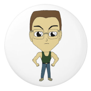 chibi ceramic knob