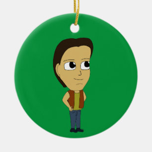 chibi ceramic ornament