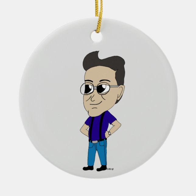 chibi    ceramic ornament (Front)