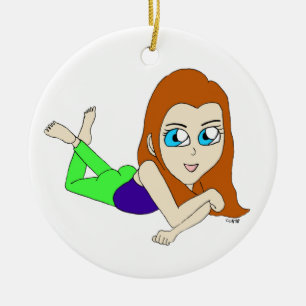 chibi ceramic ornament