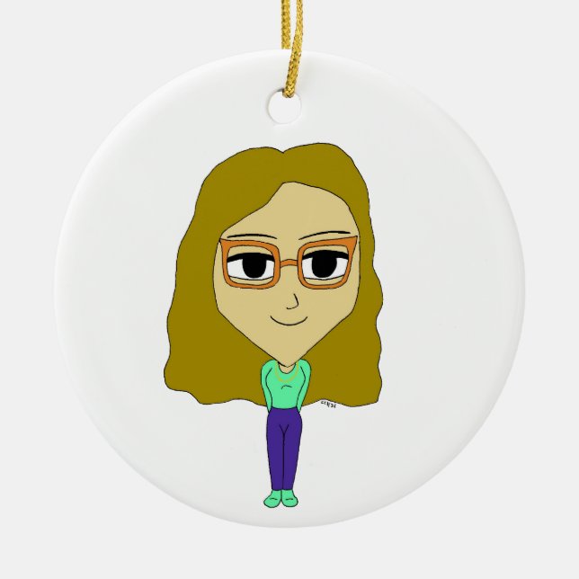 chibi     ceramic ornament (Front)