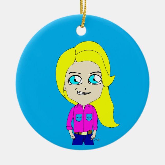 chibi     ceramic ornament (Front)