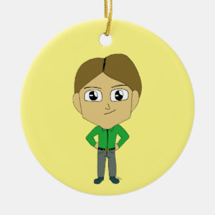chibi ceramic ornament