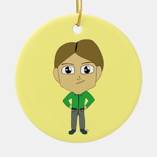 chibi    ceramic ornament (Front)