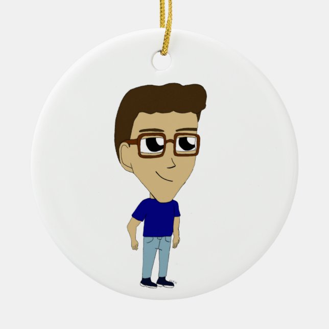 chibi    ceramic ornament (Front)