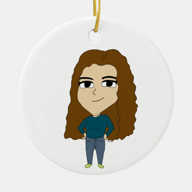 chibi     ceramic ornament (Front)