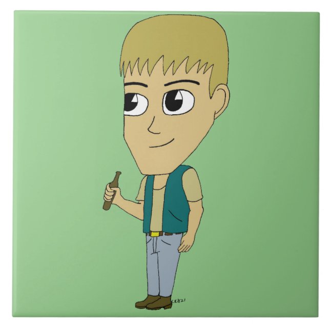 chibi    ceramic tile (Front)