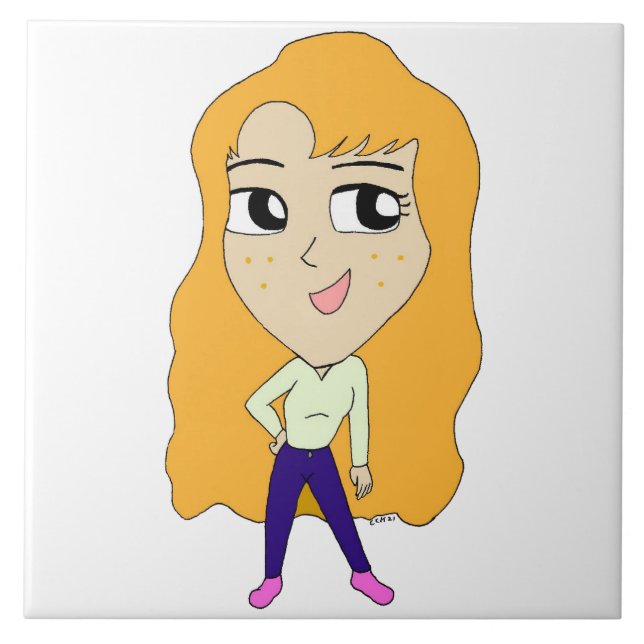 chibi    ceramic tile (Front)