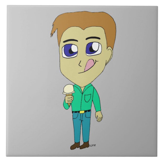 chibi   ceramic tile (Front)