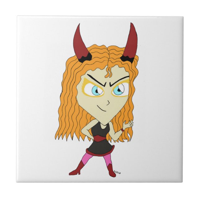 chibi  ceramic tile (Front)