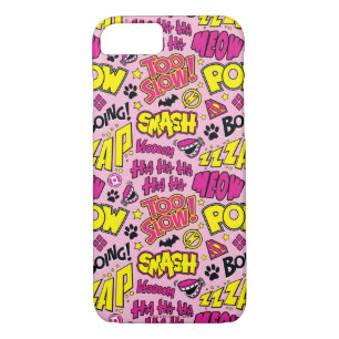 Chibi Comic Phrases and Logos Pattern iPhone 8/7 Case