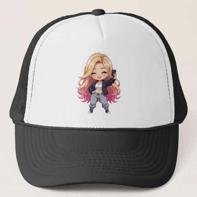 Chibi Cutie Trucker Hat (Front)