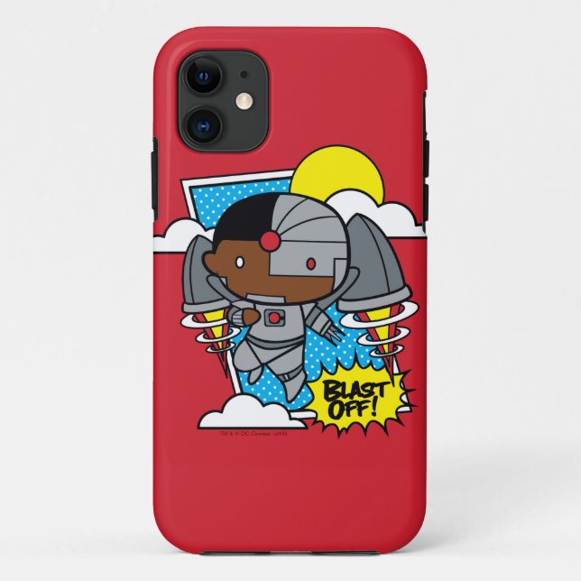 Chibi Cyborg Blast Off! Case-Mate iPhone Case (Back)