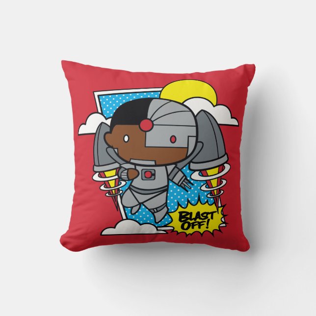 Chibi Cyborg Blast Off! Cushion (Front)