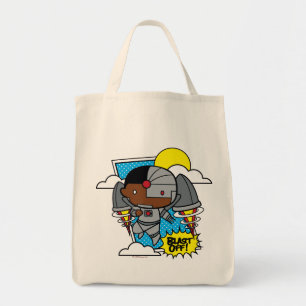 Chibi Cyborg Blast Off! Tote Bag