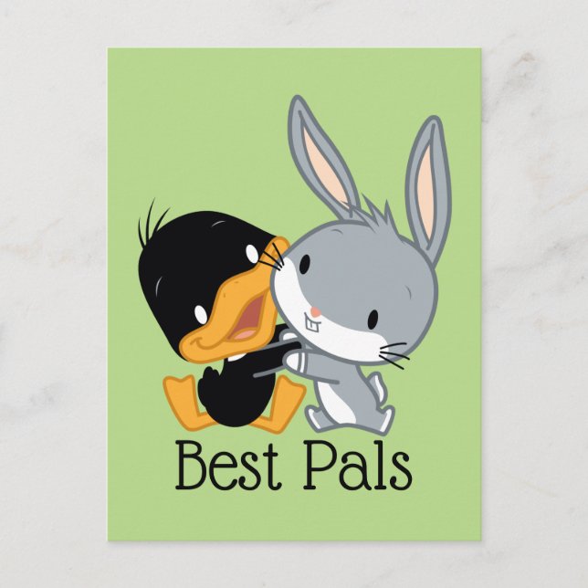 Chibi DAFFY DUCK™ & BUGS BUNNY™ Postcard (Front)