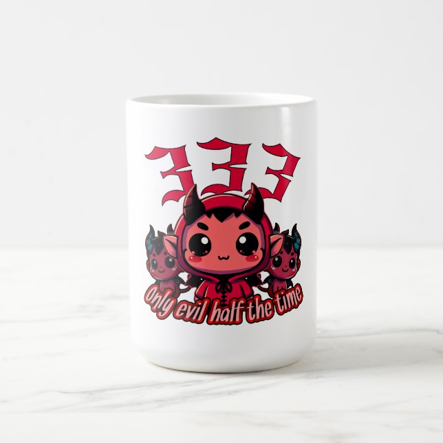 Chibi Devil - 333 Only evil half the time Coffee Mug (Center)
