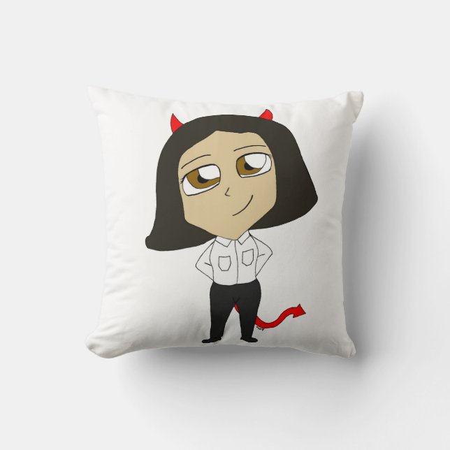 chibi devil girl  cushion (Front)