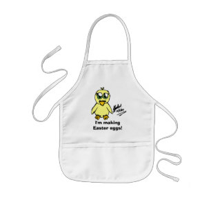 Chibi Easter CHICK, I'm making Easter eggs! Kids Apron