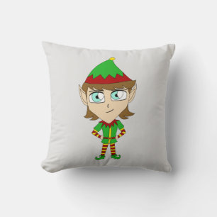 chibi elf button cushion