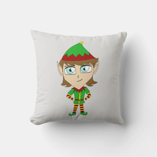 chibi elf button cushion (Front)