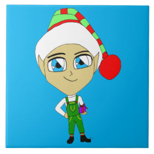chibi elf   ceramic tile