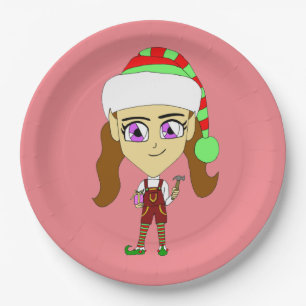 chibi elf paper plate