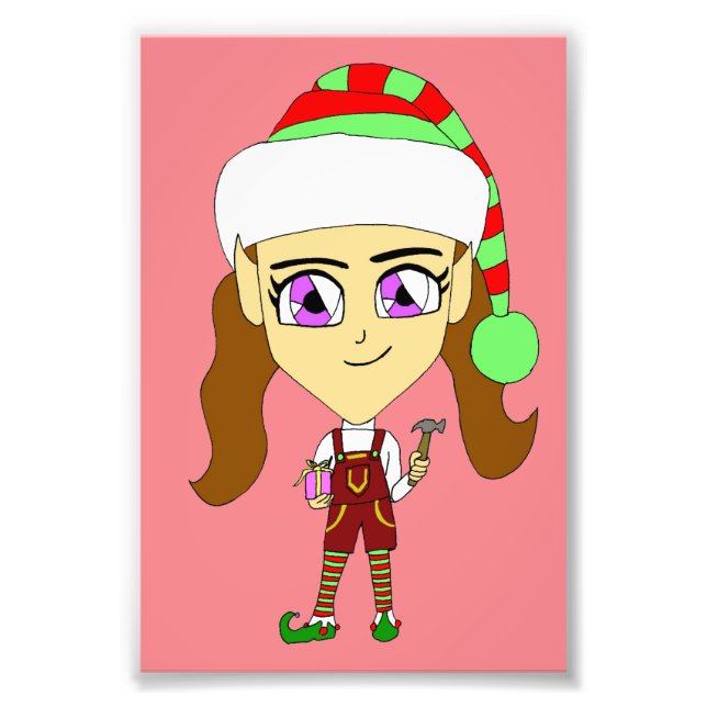 chibi elf  photo print (Front)