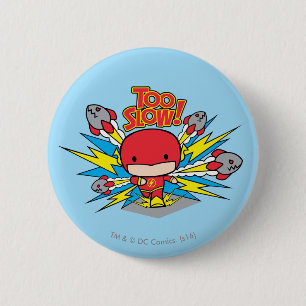 Chibi Flash Outrunning Rockets 6 Cm Round Badge