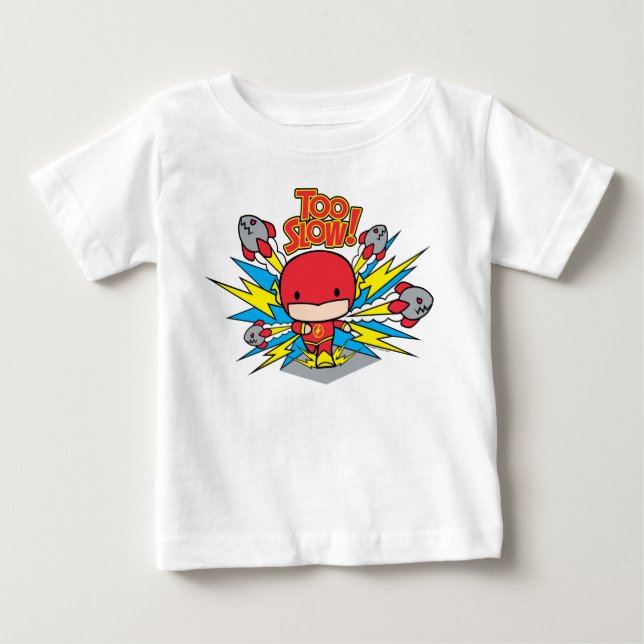 Chibi Flash Outrunning Rockets Baby T-Shirt (Front)