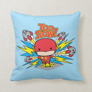 Chibi Flash Outrunning Rockets Cushion