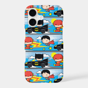 Chibi Flash, Superman, and Batman Racing Pattern