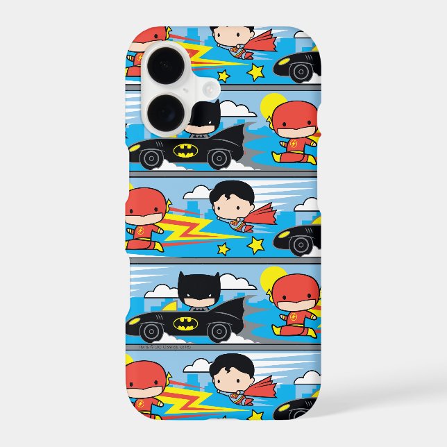 Chibi Flash, Superman, and Batman Racing Pattern (Back)