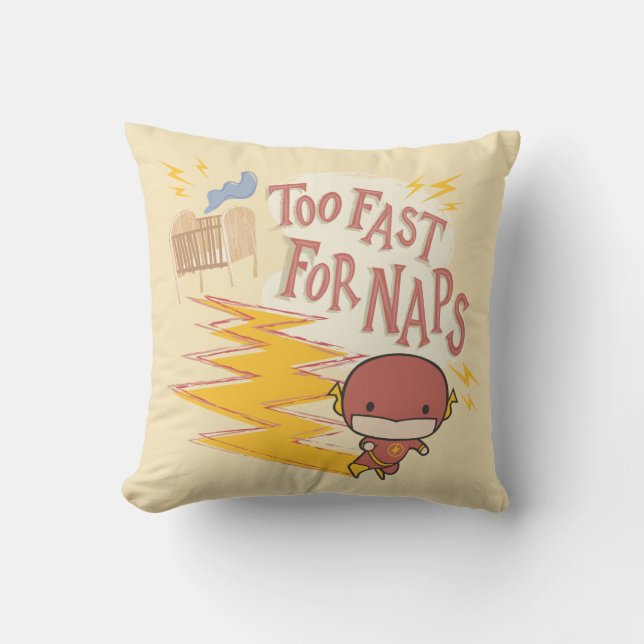 Chibi Flash | Too Fast For Naps Cushion (Front)