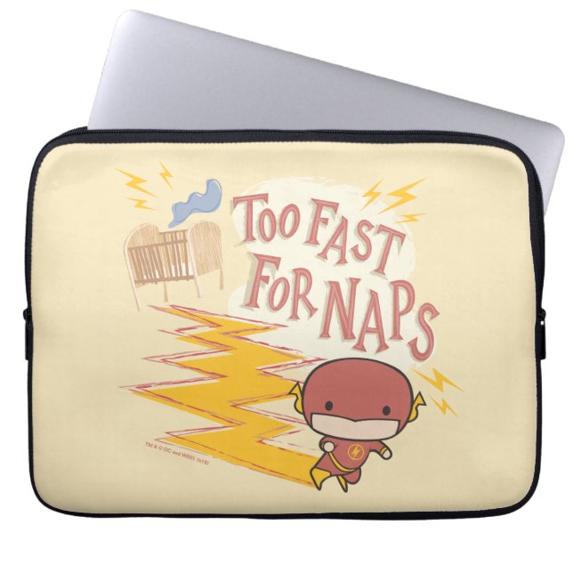 Chibi Flash | Too Fast For Naps Laptop Sleeve (Front)