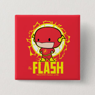 Chibi Flash With Electricity 15 Cm Square Badge