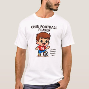 Chibi Football Player Cute Soccer Art T-Shirt